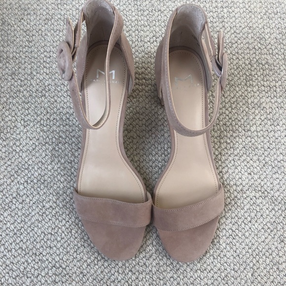 Marc Fisher Block Heel Sandal Karlee Suede Pink - Picture 5 of 14